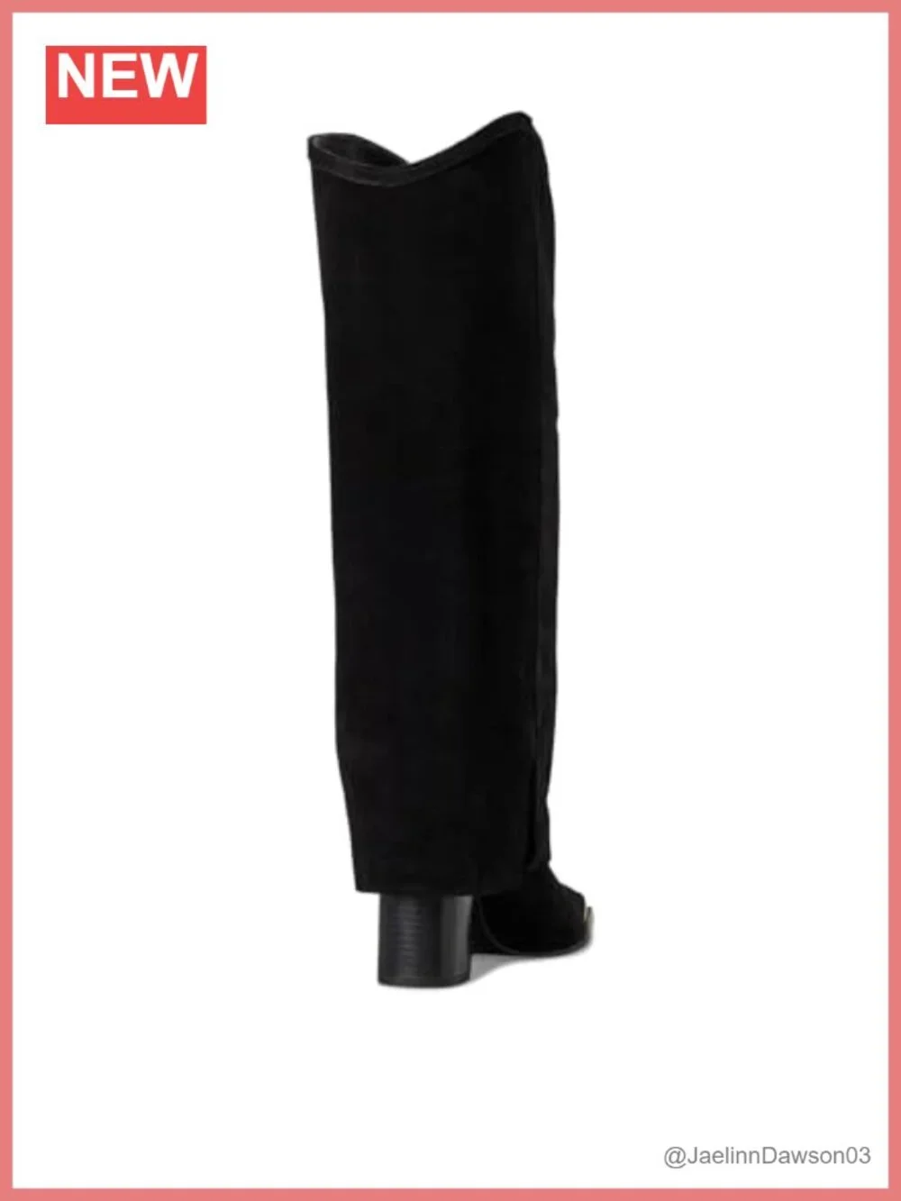 Suede Over-the-Knee Boots Pointed Toe Block Heel Pull-On